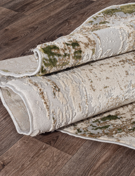 Турецкий овальный ковёр 15456A CREAM / L.GREEN