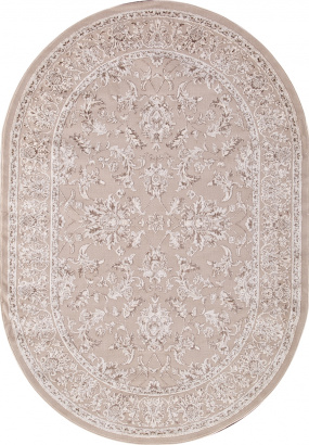 Турецкий овальный ковёр 17483A D.BEIGE / L.BEIGE