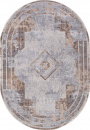 Турецкий овальный ковёр 17495A GREY / BEIGE