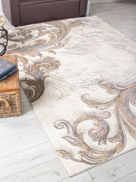Российский прямоугольный ковёр D754 BEIGE 2