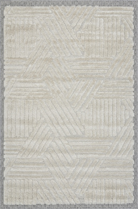 Турецкий прямоугольный ковёр 6607A WHITE / WHITE
