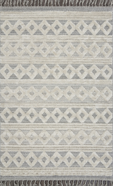 Турецкий прямоугольный ковёр 6608B WHITE / L.GRAY