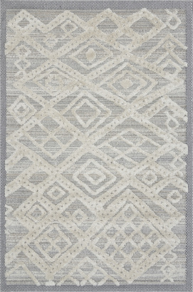 Турецкий прямоугольный ковёр 6609A WHITE / L.GRAY