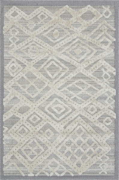 Турецкий прямоугольный ковёр 6609A WHITE / L.GRAY