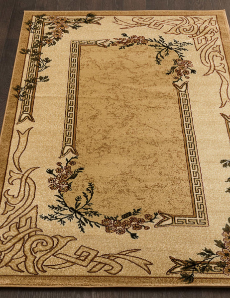 Российский прямоугольный ковёр d005 BEIGE