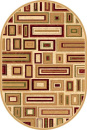 Российский овальный ковёр d348 BEIGE