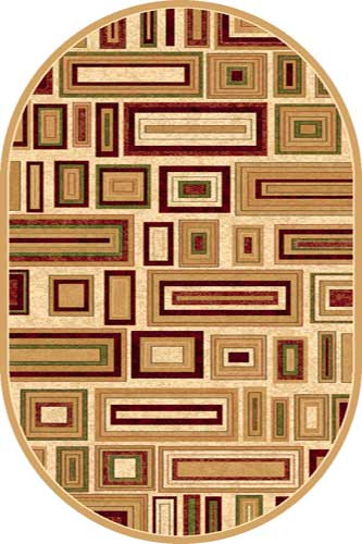 Российский овальный ковёр d348 BEIGE