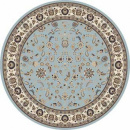 Российский круглый ковёр d251 L.BLUE-BROWN
