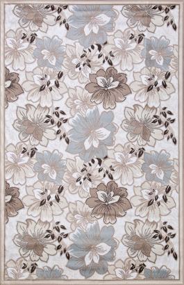 Российский прямоугольный ковёр d322 CREAM-BROWN