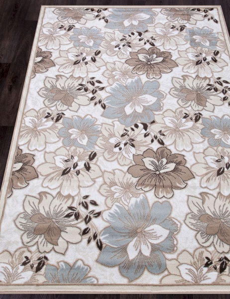 Российский прямоугольный ковёр d322 CREAM-BROWN