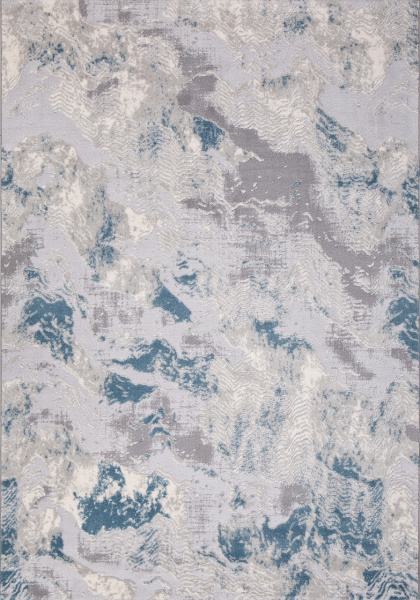 Турецкий прямоугольный ковёр M018A D.GREY SHRINK / L.BLUE HEATSET
