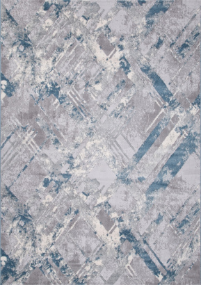 Турецкий прямоугольный ковёр V134A D.GREY SHRINK / L.BLUE HEATSET