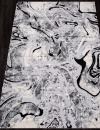 Турецкий прямоугольный ковёр Y500B LIGHT GREY SHIRINK / BLACK
