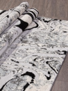 Турецкий прямоугольный ковёр Y500B LIGHT GREY SHIRINK / BLACK