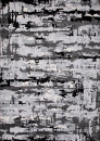 Турецкий прямоугольный ковёр Y504A LIGHT GREY SHIRINK / BLACK