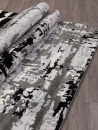 Турецкий прямоугольный ковёр Y504A LIGHT GREY SHIRINK / BLACK