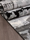 Турецкий прямоугольный ковёр Y504A LIGHT GREY SHIRINK / BLACK