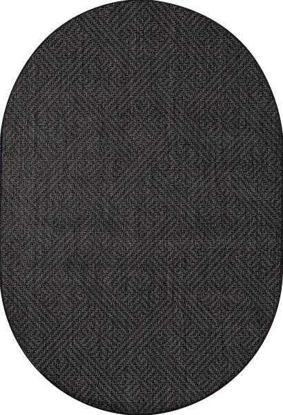 Российский овальный ковёр S115, BLACK