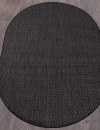 Российский овальный ковёр S115, BLACK
