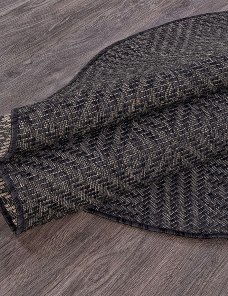 Российский овальный ковёр S115, BLACK
