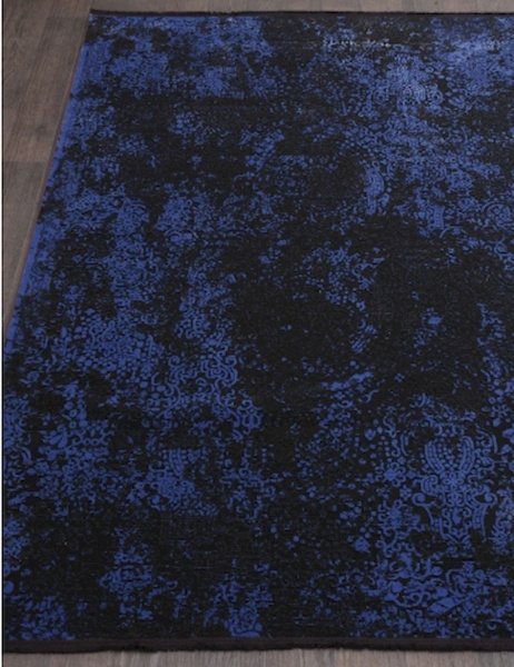 Турецкий прямоугольный ковёр 30595A_BH6_13 BLACK / BLUE