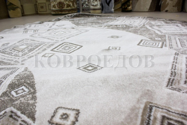 Казахстанский овальный ковёр W386A,V.Beige/L.Brown