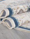 Турецкий овальный ковёр A050B D.BLUE / CREAM