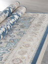 Турецкий прямоугольный ковёр A050B D.BLUE / CREAM