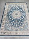 Турецкий прямоугольный ковёр A050B D.BLUE SHIRINK / CREAM