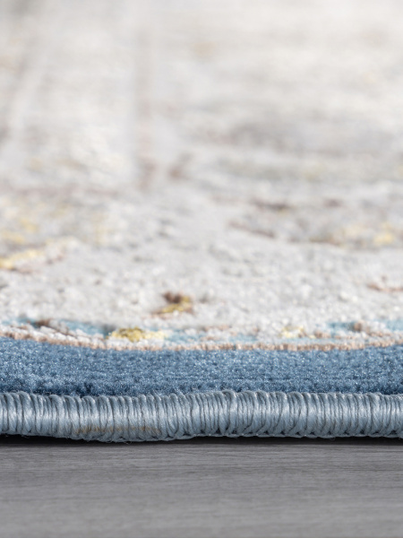 Турецкий прямоугольный ковёр A050B D.BLUE SHIRINK / CREAM