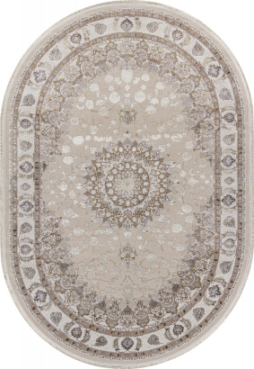 Турецкий овальный ковёр A050B L.BEIGE / CREAM
