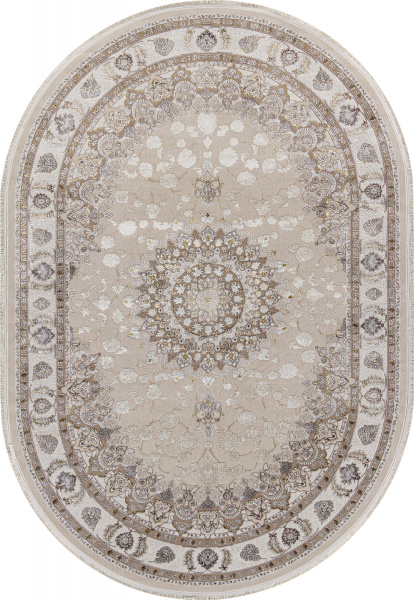 Турецкий овальный ковёр A050B L.BEIGE / CREAM