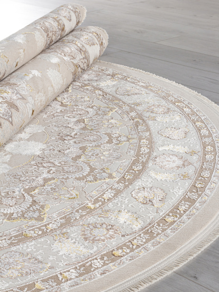 Турецкий овальный ковёр A050B L.BEIGE / CREAM