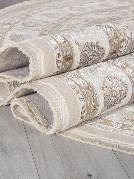 Турецкий овальный ковёр A050B L.BEIGE / CREAM