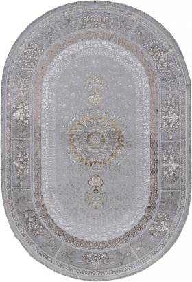 Турецкий овальный ковёр A053B LIGHT GREY SHRINK / LIGHT GREY SHRINK