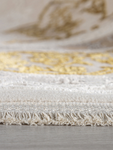 Турецкий овальный ковёр A064A CREAM / GOLD FDY