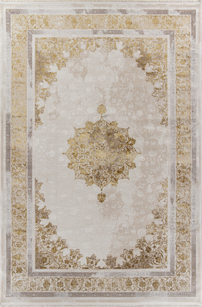 Турецкий прямоугольный ковёр A064A CREAM / GOLD FDY