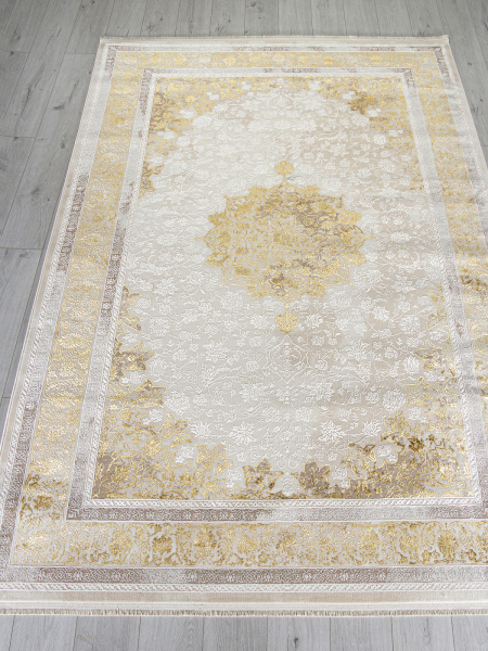 Турецкий прямоугольный ковёр A064A CREAM / GOLD FDY
