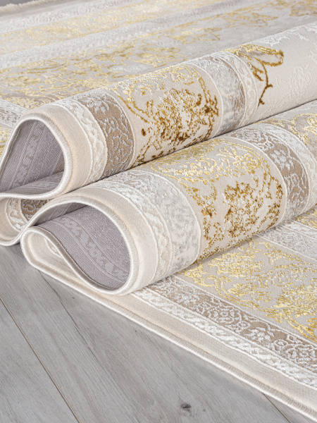Турецкий прямоугольный ковёр A064A CREAM / GOLD FDY