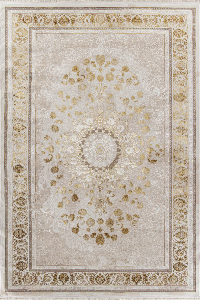 Турецкий прямоугольный ковёр A123B CREAM / GOLD FDY