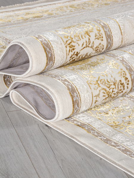 Турецкий прямоугольный ковёр A123B CREAM / GOLD FDY