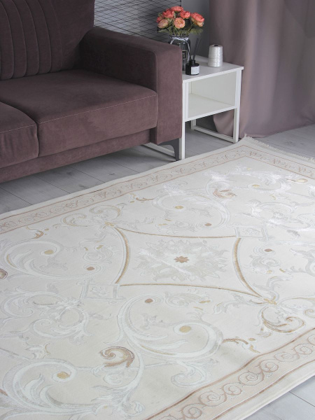 Турецкий прямоугольный ковёр B269A CREAM / CREAM FDY