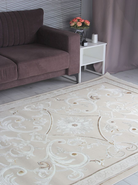 Турецкий прямоугольный ковёр B269A L.BEIGE / CREAM FDY