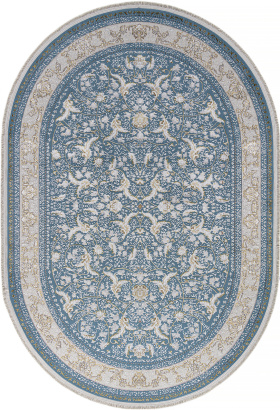 Турецкий овальный ковёр M101B BLUE / BLUE