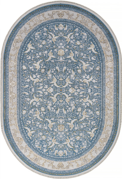 Турецкий овальный ковёр M101B BLUE SHIRINK / BLUE SHIRINK