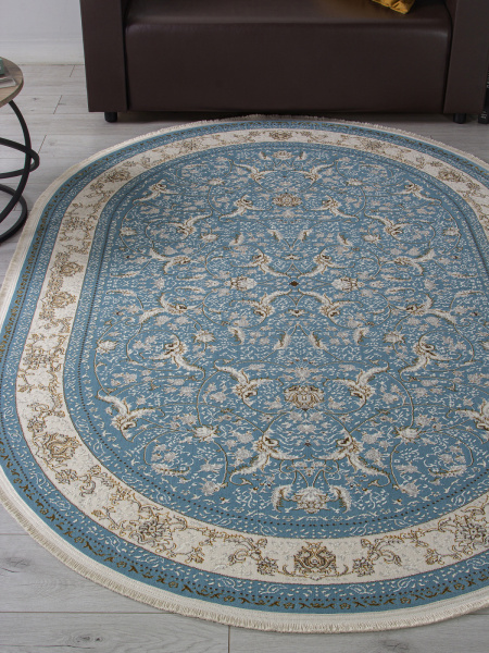 Турецкий овальный ковёр M101B BLUE SHIRINK / BLUE SHIRINK