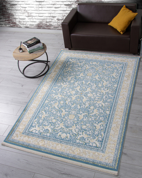 Турецкий прямоугольный ковёр M101B BLUE SHIRINK / BLUE SHIRINK