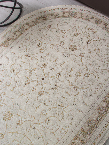 Турецкий овальный ковёр M101B CREAM / CREAM