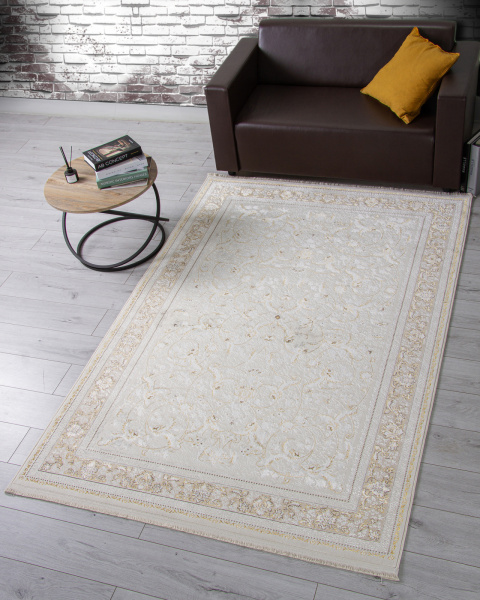 Турецкий прямоугольный ковёр M101B CREAM / CREAM