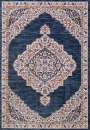 Турецкий прямоугольный ковёр 0B2090 D.BLUE / IVORY